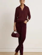 Lauren Ralph Lauren пуловер дамски с памук бордо 200P14056