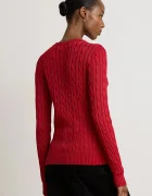 Lauren Ralph Lauren пуловер дамски с памук червен 200P14039