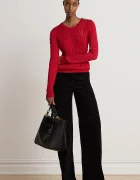 Lauren Ralph Lauren пуловер дамски с памук червен 200P14039