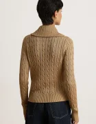 Lauren Ralph Lauren пуловер дамски с памук кафяв 200P14042