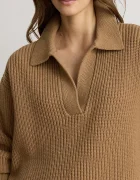 Lauren Ralph Lauren пуловер дамски с вълна кафяв 200979676