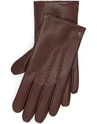 Lauren Ralph Lauren ръкавици дамски от кожа кафяви 454960099