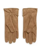 Lauren Ralph Lauren ръкавици дамски от кожа кафяви 454P04630