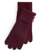 Lauren Ralph Lauren ръкавици дамски с вълна бордо 454P04468