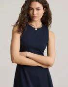 Lauren Ralph Lauren разкроена рокля с вискоза тъмносиня 200980935
