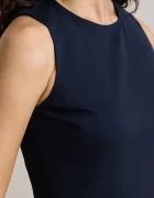 Lauren Ralph Lauren разкроена рокля с вискоза тъмносиня 200980935