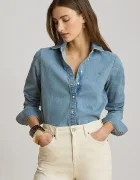 Lauren Ralph Lauren риза дамска от деним синя 200P14149