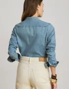 Lauren Ralph Lauren риза дамска от деним синя 200P14149