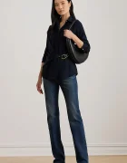 Lauren Ralph Lauren Риза дамска в тъмносиньо със стандартна кройка с класическа яка 200P03577