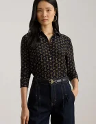 Lauren Ralph Lauren Риза дамска в тъмносиньо със стандартна кройка с класическа яка 200P03717