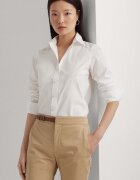 Lauren Ralph Lauren Риза Lauren Ralph дамска в бяло със стандартна кройка с класическа яка 200684553001