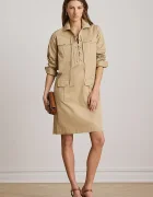 Lauren Ralph Lauren рокля от памук бежова 200P13725