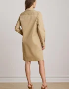Lauren Ralph Lauren рокля от памук бежова 200P13725