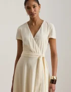 Lauren Ralph Lauren рокля със застъпен дизайн бежова шарка 200P13812