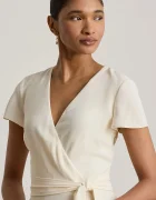 Lauren Ralph Lauren рокля със застъпен дизайн бежова шарка 200P13812