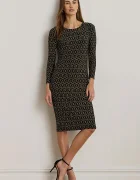 Lauren Ralph Lauren Рокля в черно къса с кройка по тялото 200980037