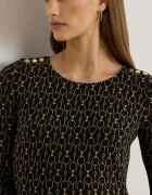 Lauren Ralph Lauren Рокля в черно къса с кройка по тялото 200980037