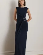 Lauren Ralph Lauren Рокля в тъмносиньо дълга с кройка по тялото 253979877