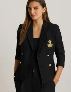 Lauren Ralph Lauren сако с двуредно закопчаване от памук с еластан черно 200P14021