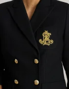 Lauren Ralph Lauren сако с двуредно закопчаване от памук с еластан черно 200P14021