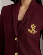 Lauren Ralph Lauren сако с едноредно закопчаване дамско от памук с еластан бордо 200797305
