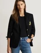 Lauren Ralph Lauren сако с едноредно закопчаване дамско от памук с еластан черно 200797305