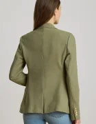 Lauren Ralph Lauren сако с едноредно закопчаване дамско от памук с еластан зелено 200797305
