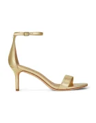 Lauren Ralph Lauren сандали от кожа Allie Mid златни 802978207002