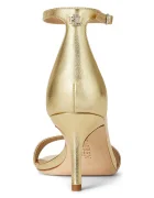Lauren Ralph Lauren сандали от кожа Allie Mid златни 802978207002