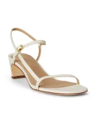 Lauren Ralph Lauren сандали с нисък ток от кожа Lainee Md Hl бежови 802P00097004
