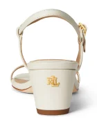 Lauren Ralph Lauren сандали с нисък ток от кожа Lainee Md Hl бежови 802P00097004