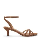 Lauren Ralph Lauren сандали с тънък ток от велур Kendyl Kttn кафяви 802P06395009