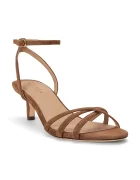 Lauren Ralph Lauren сандали с тънък ток от велур Kendyl Kttn кафяви 802P06395009