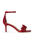 Lauren Ralph Lauren сандали с висок ток кожени Allie M Flwr червени 802P10640003