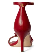 Lauren Ralph Lauren сандали с висок ток кожени Allie M Flwr червени 802P10640003