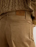 Lauren Ralph Lauren широк панталон дамски с кашмир кафяв с висока талия 200B34256