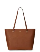 Lauren Ralph Lauren шопинг чанта дамска от кожа бежова 431924351