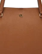 Lauren Ralph Lauren шопинг чанта дамска от кожа кафява 431911655