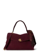 Lauren Ralph Lauren шопинг чанта дамска от велур бордо 431P18402
