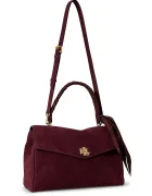 Lauren Ralph Lauren шопинг чанта дамска от велур бордо 431P18402