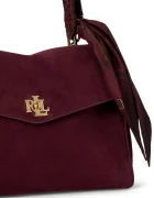 Lauren Ralph Lauren шопинг чанта дамска от велур бордо 431P18402