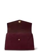 Lauren Ralph Lauren шопинг чанта дамска от велур бордо 431P18402
