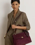 Lauren Ralph Lauren шопинг чанта дамска от велур бордо 431P18402