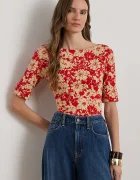 Lauren Ralph Lauren тениска basic дамска от памук червена 200P09078