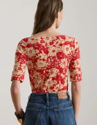 Lauren Ralph Lauren тениска basic дамска от памук червена 200P09078