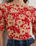 Lauren Ralph Lauren тениска basic дамска от памук червена 200P09078