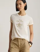 Lauren Ralph Lauren тениска дамска от памук бежова 200P13943
