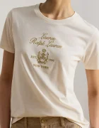 Lauren Ralph Lauren тениска дамска от памук бежова 200P13943