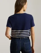Lauren Ralph Lauren тениска дамска от памук тъмносиня 200B21056