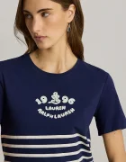 Lauren Ralph Lauren тениска дамска от памук тъмносиня 200B21056